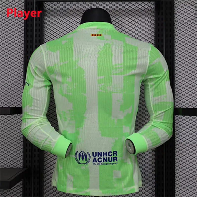 Maglia a maniche lunghe terza versione per giocatori del FC Barcelona 2024/25 - Verde