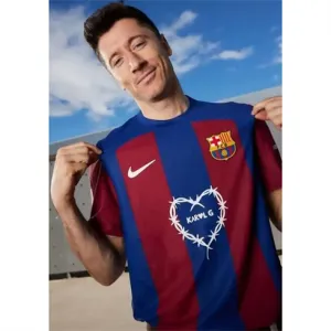 Edición especial de la camisa de la plantilla local del FC Barcelona 2024/25 - Rojo/Azul