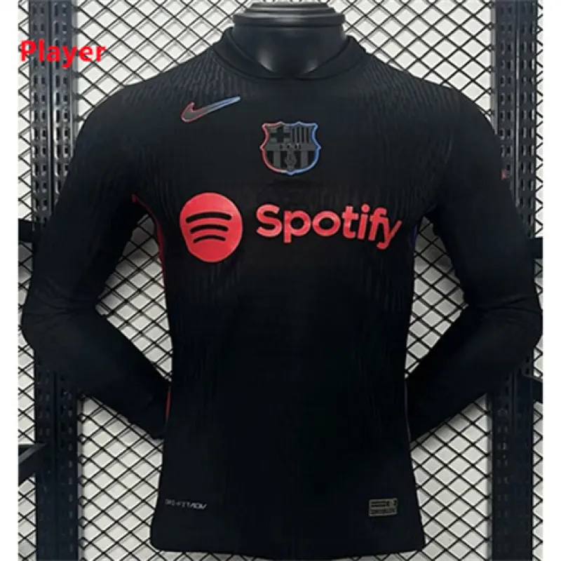 Maglia a maniche lunghe della versione per giocatori fuoricasal del FC Barcelona 2024/25 - Nera