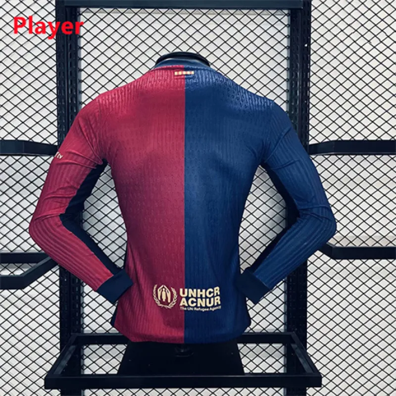 FC Barcelona Special Edition Home Player Long-Sleeved Jersey 2024/25 - Red/Blue