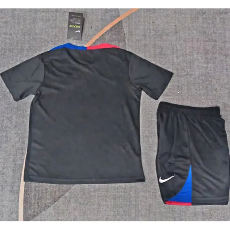 FC Barcelona Kinder Trainings-Trikot + Shorts 2024/25 - Schwarz