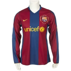FC Barcelona Retro Long-Sleeved Jersey 1957-2007 Commemorative Edition - Red/Blue