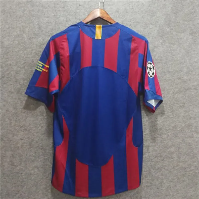 Maillot rétro du FC Barcelona Édition finale de la UCL 2006 - Rouge/Bleu