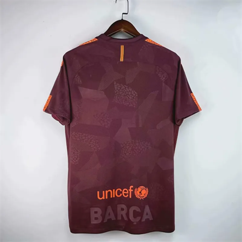 Terza maglia retrò del FC Barcelona 2017/18 - Rosso vino