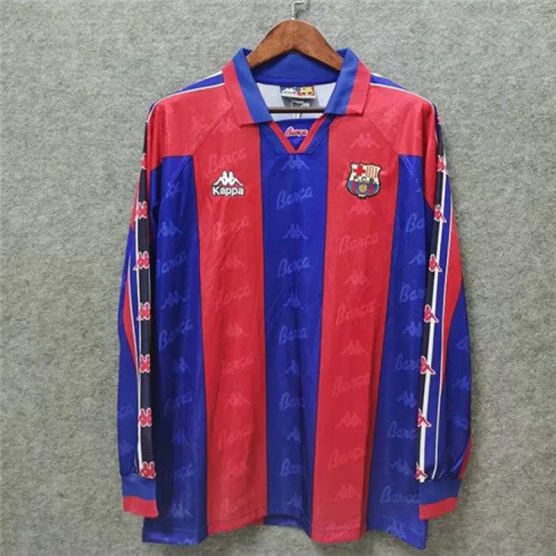 FC Barcelona Retro Long-Sleeved Jersey 1996/97  Home - Red/Blue