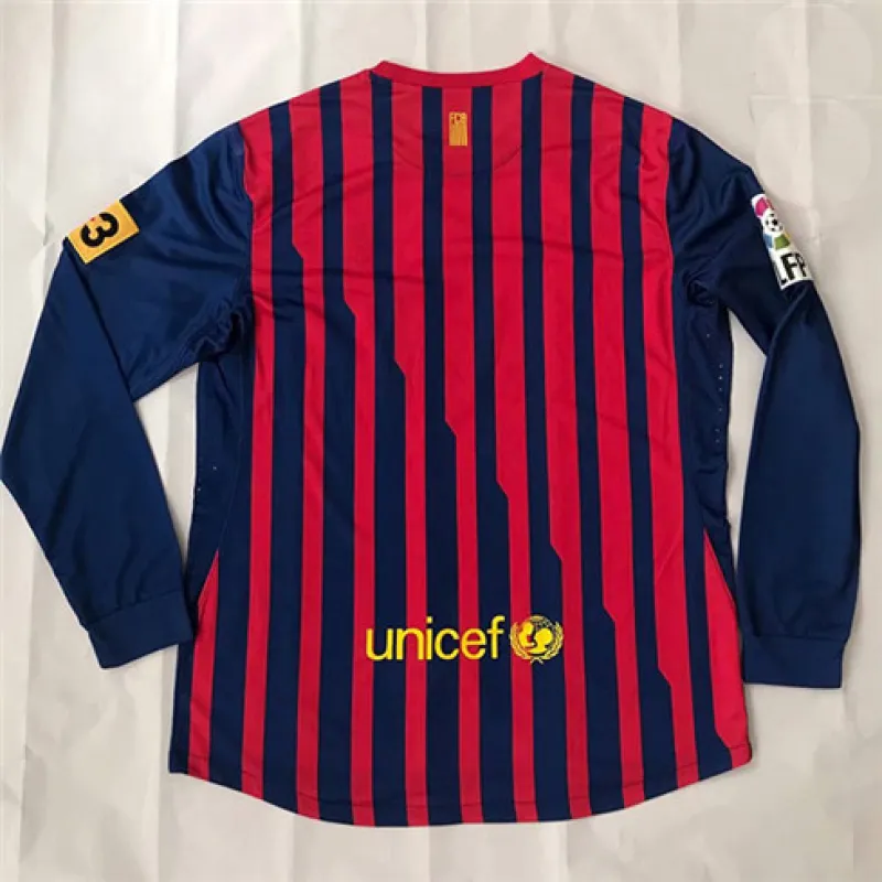 FC Barcelona Retro Long-Sleeved Jersey 2011/12  Home - Red/Blue