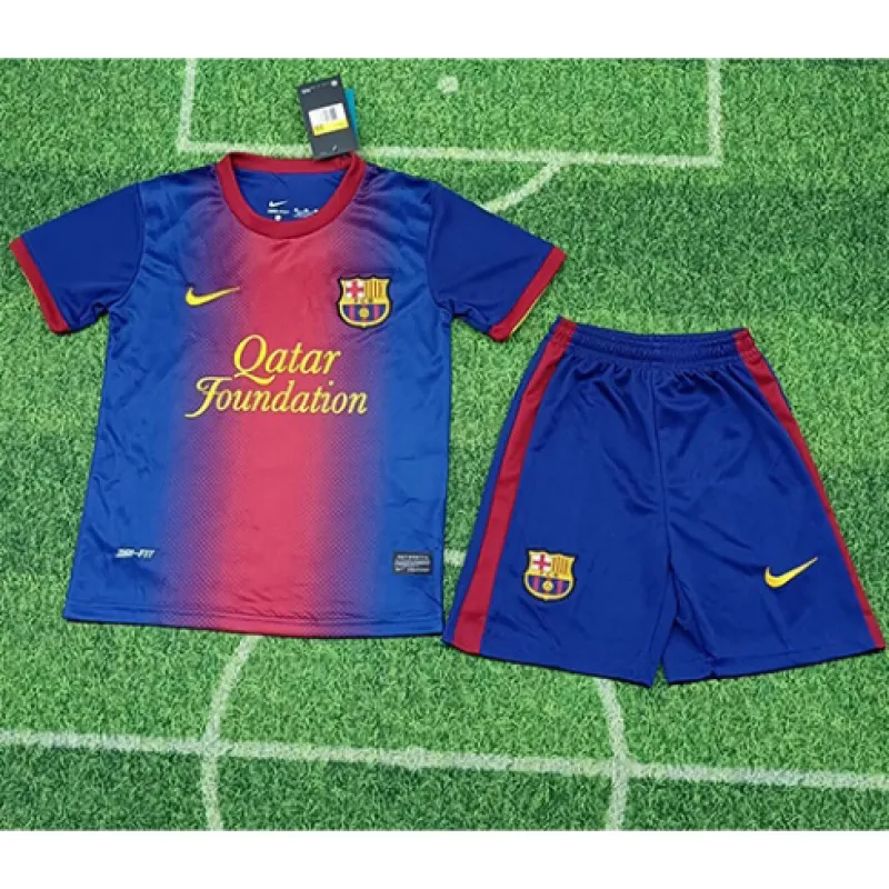 FC Barcelona Kids' Retro Jersey 2012/13 Home - Red/Blue