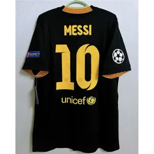 No. 10 Lionel Messi FC Barcelona Retro Third Jersey 2013/14 - Black