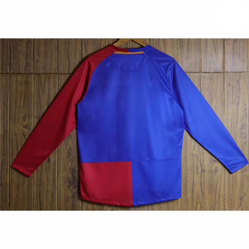 FC Barcelona Retro Long-Sleeved Jersey 2008/09  Home - Red/Blue