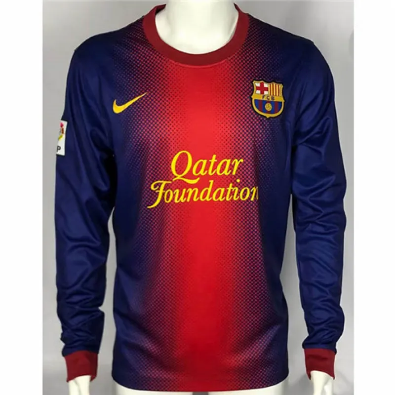 FC Barcelona Retro Long-Sleeved Jersey 2012/13  Home - Red/Blue