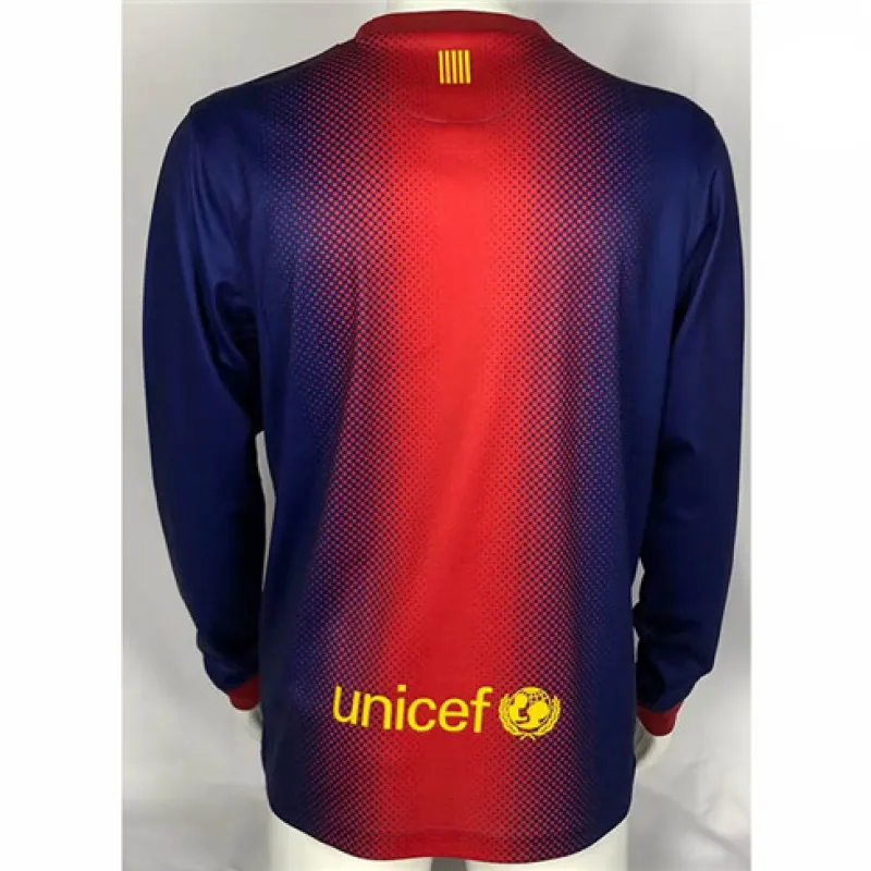FC Barcelona Retro Long-Sleeved Jersey 2012/13  Home - Red/Blue