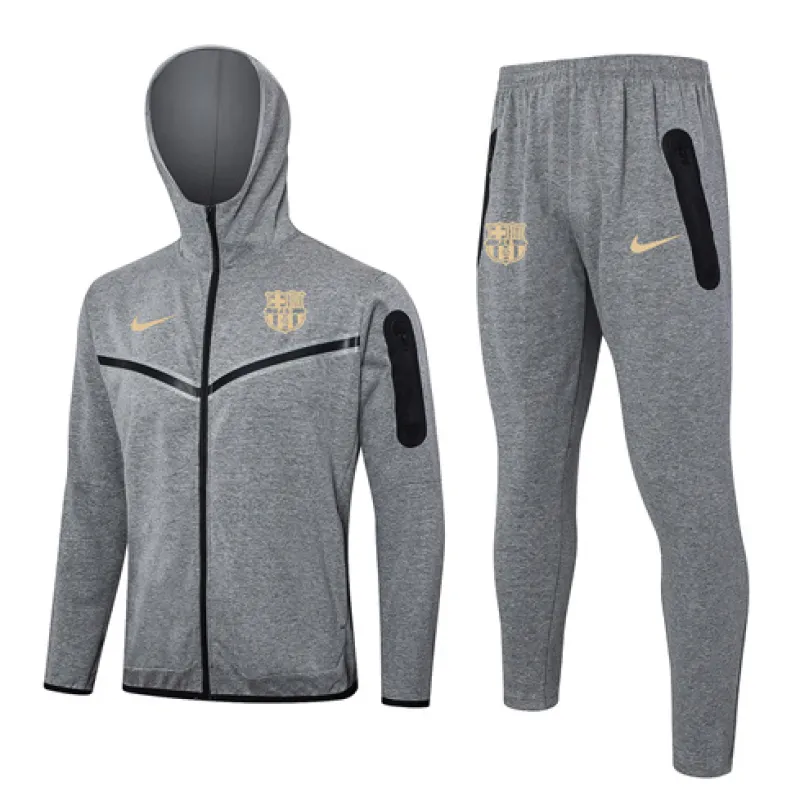 FC Barcelona Hooded Sports Jacket 2024/25 - Grey