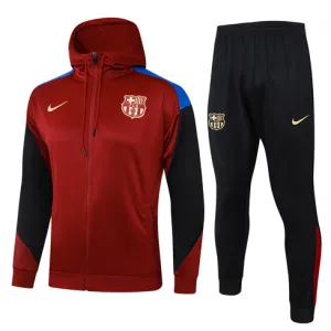 FC Barcelona Hooded Sports Jacket 2024/25 - Red