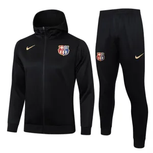 FC Barcelona Children's Hooded Sports Jacket 2024/25 - Black