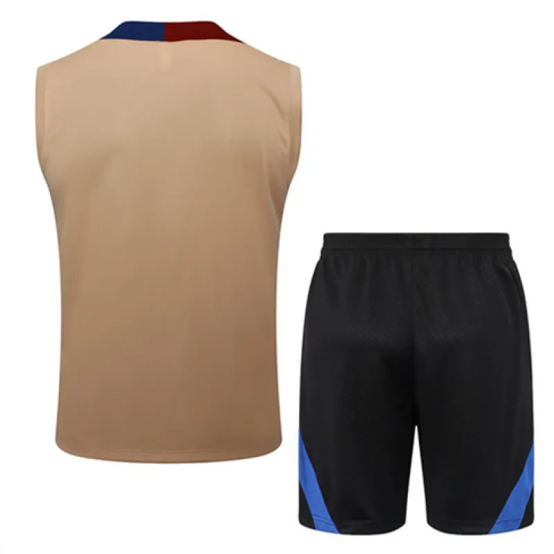 Set di shorts e gilet del FC Barcelona 2024/25 - Giallo