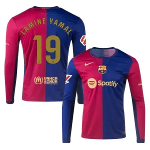 Lamine Yamal Maillot à manches longues à domicile de FC Barcelona 2024-25 - Bleu/Rouge