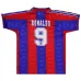 Maglia retro di Ronaldo per il Barcelona, casa 1996/97 - Rosso/Azzurro