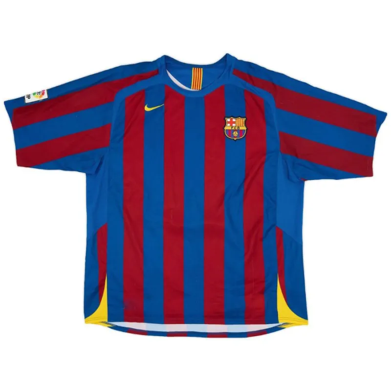 Messi Barcelona Retro Jersey 2005/06 Home - Red/Blue