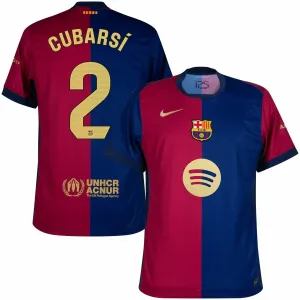 Maillot domicile du FC Barcelona CUBARSI 2024/25 avec le nouveau sponsor - Rouge/Bleu