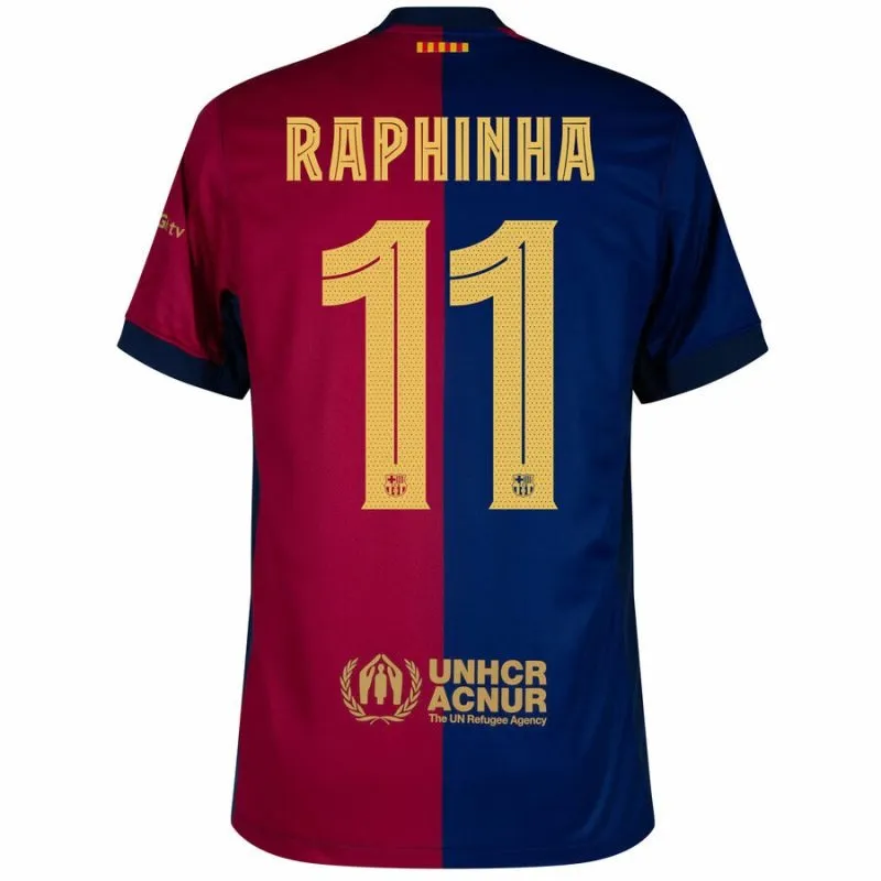 Maglia di casa del FC Barcelona RAPHINHA 2024/25 con nuovo sponsor - Rosso/Blu