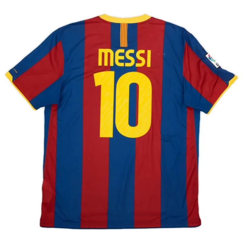 Maglia retro di Messi per il Barcelona, casa 2010/11 - Rosso/Azzurro