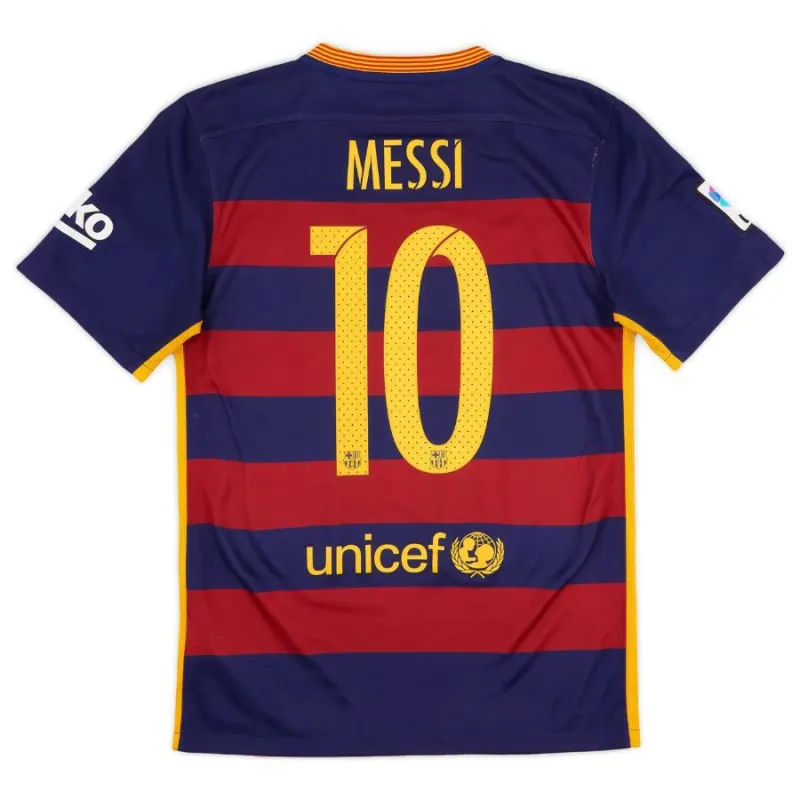 Maglia retro di Messi per il Barcelona, casa 2015/16 - Rosso/Azzurro