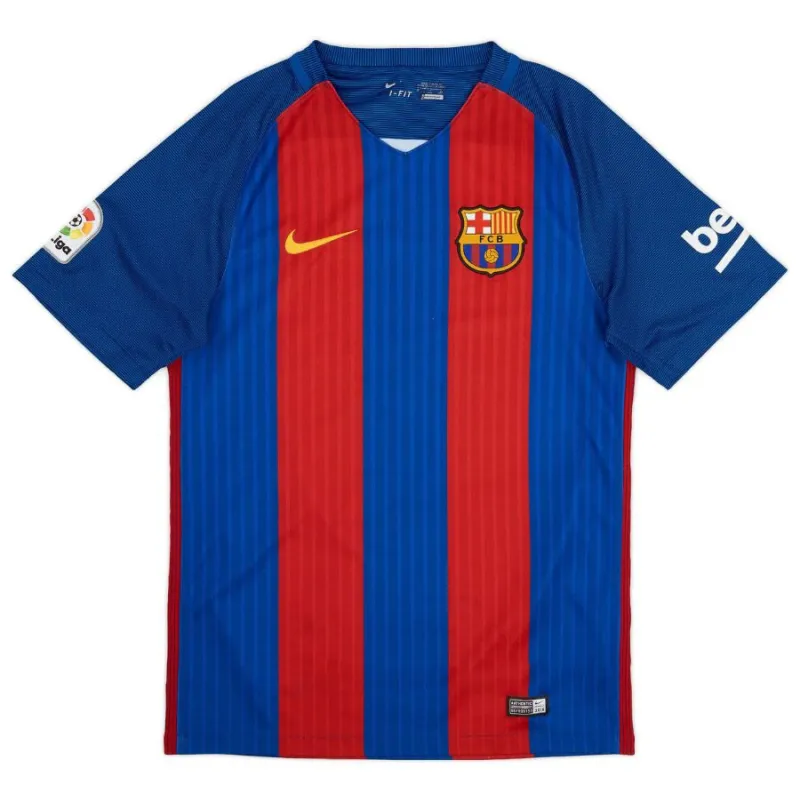 Maglia retro di Messi per il Barcelona, casa 2016/17 - Rosso/Azzurro