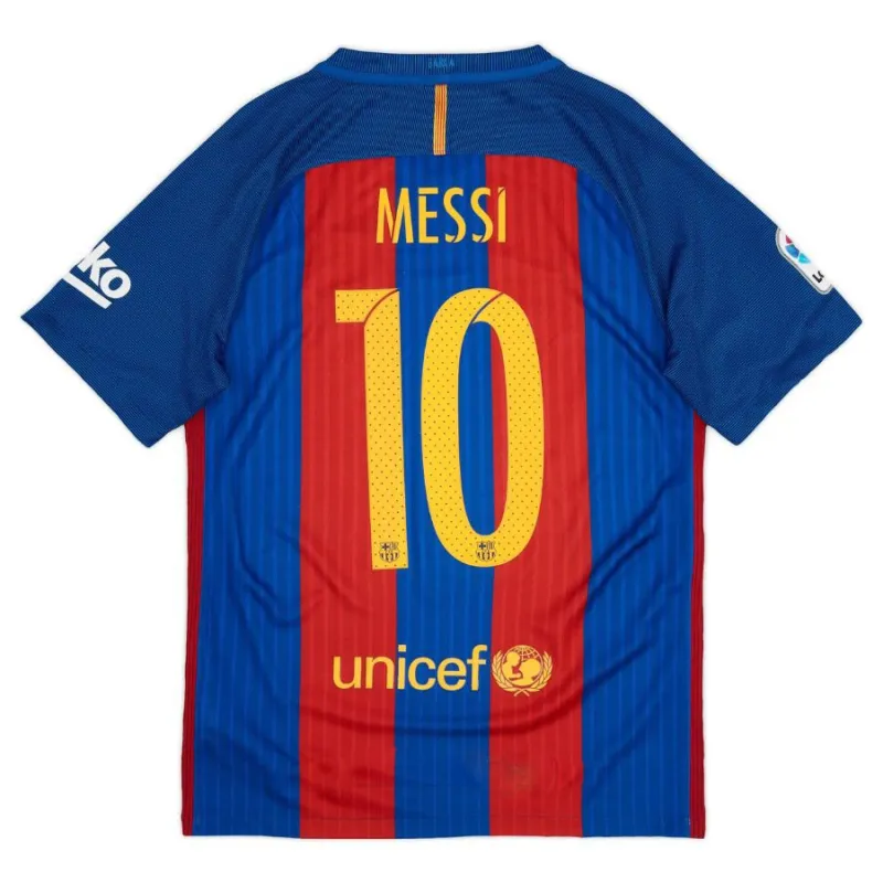 Maglia retro di Messi per il Barcelona, casa 2016/17 - Rosso/Azzurro
