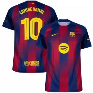 Barcelona Yamal 2025/26 Kids' Home Jersey - Red/Blue
