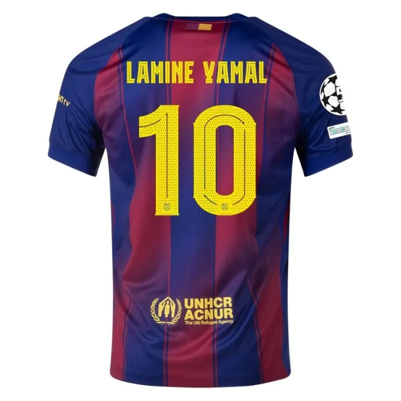 Barcelona YAMAL 2025/26 Home UCL Kids' Jersey - Red/Blue