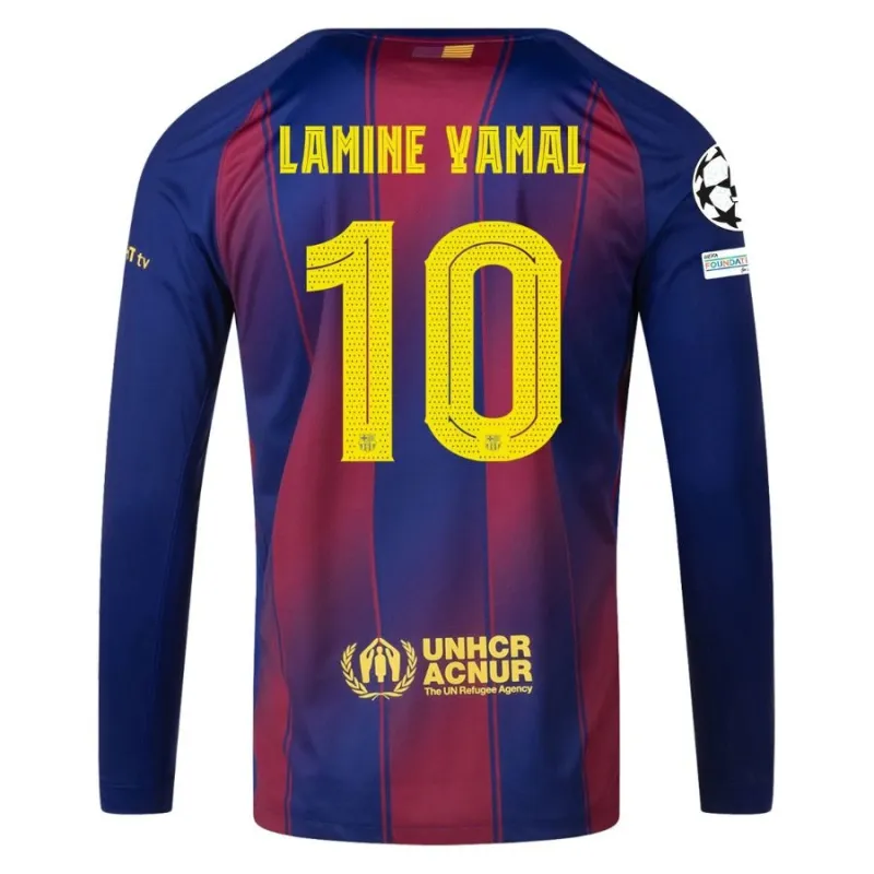 Barcelona UCL 2025/26 Home Long Sleeve Jersey YAMAL 