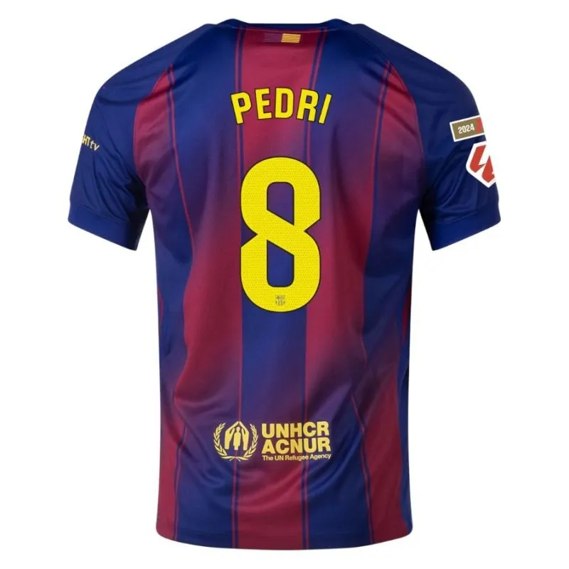 Barcelona PEDRI 2025/26 Home Kids' Jersey - Red/Blue