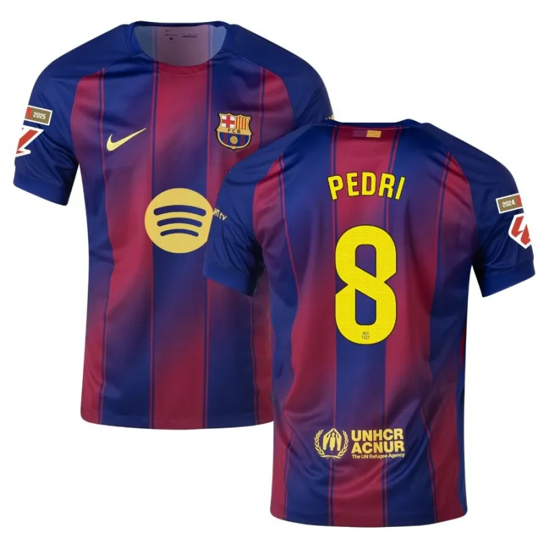 Barcelona PEDRI 2025/26 Home Kids' Jersey - Red/Blue