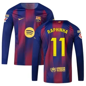 Barcelona Home Long Sleeve Jersey 2025/26 RAPHINHA