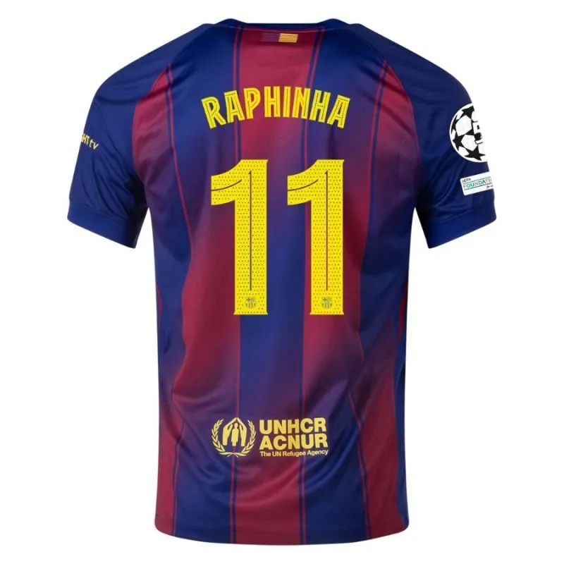 Barcelona RAPHINHA 2025/26 Home UCL Jersey