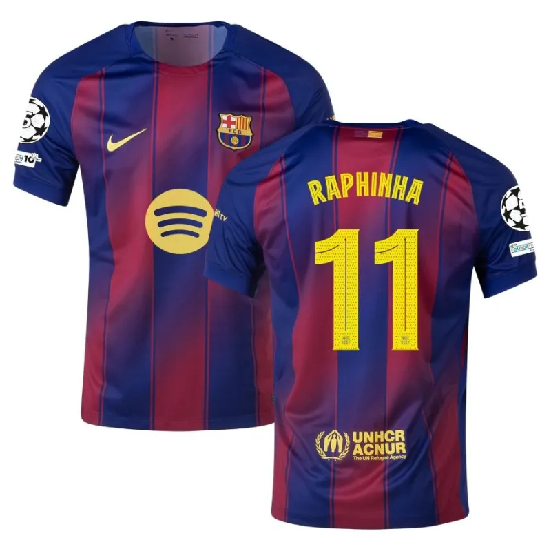 Barcelona RAPHINHA 2025/26 Home UCL Jersey