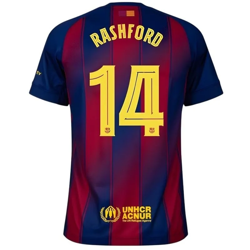 Barcelona RASHFORD 2025/26 Home Kids' Jersey - Red/Blue