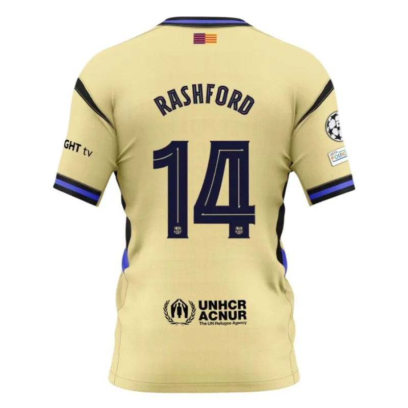 Barcelona RASHFORD UCL 2025/26 Away Jersey - Beige