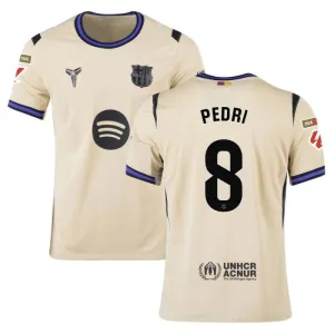 Barcelona PEDRI 2025/26 Kids Away Jersey - Beige