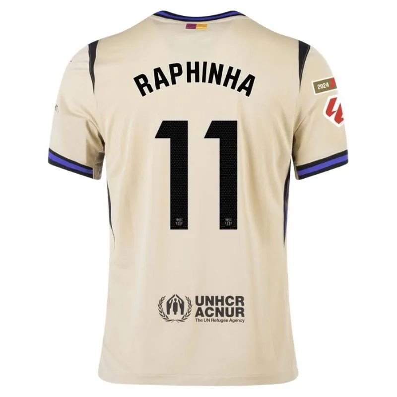 Barcelona RAPHINHA 2025/26 Kids Away Jersey - Beige
