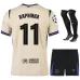 Barcelona RAPHINHA UCL 2025/26 Kids Away Kit Jersey - Beige