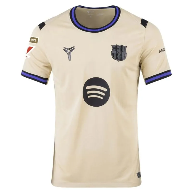 Barcelona RASHFORD 2025/26 Kids Away Kit Jersey - Beige