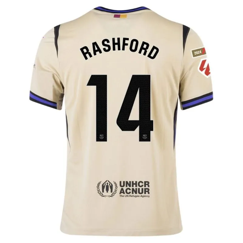 Barcelona RASHFORD 2025/26 Kids Away Kit Jersey - Beige