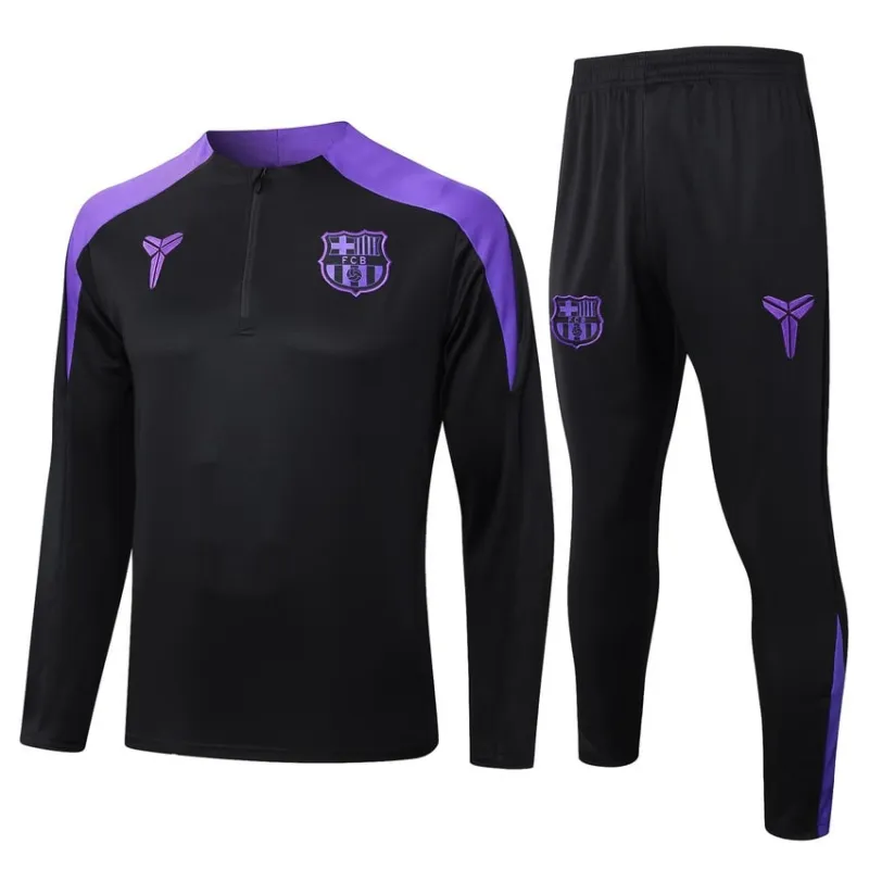 Barcelona 2025/26 Tracksuit - Black/Purple