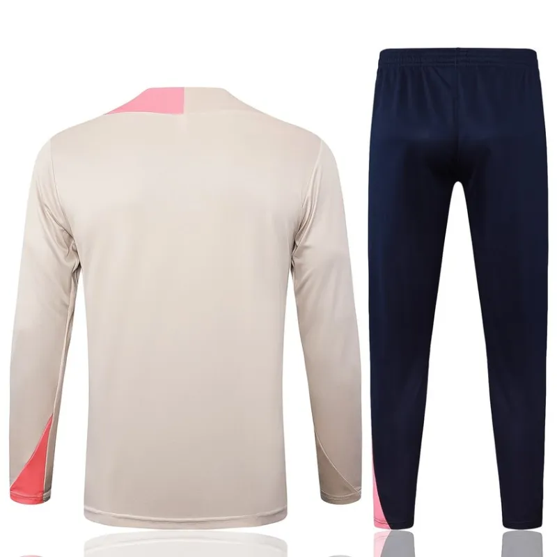 Barcelona 2025/26 Tracksuit - Beige/Pink