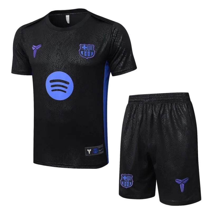 Barcelone 2025/26 Maillot d'entraînement + Short - Noir/Bleu