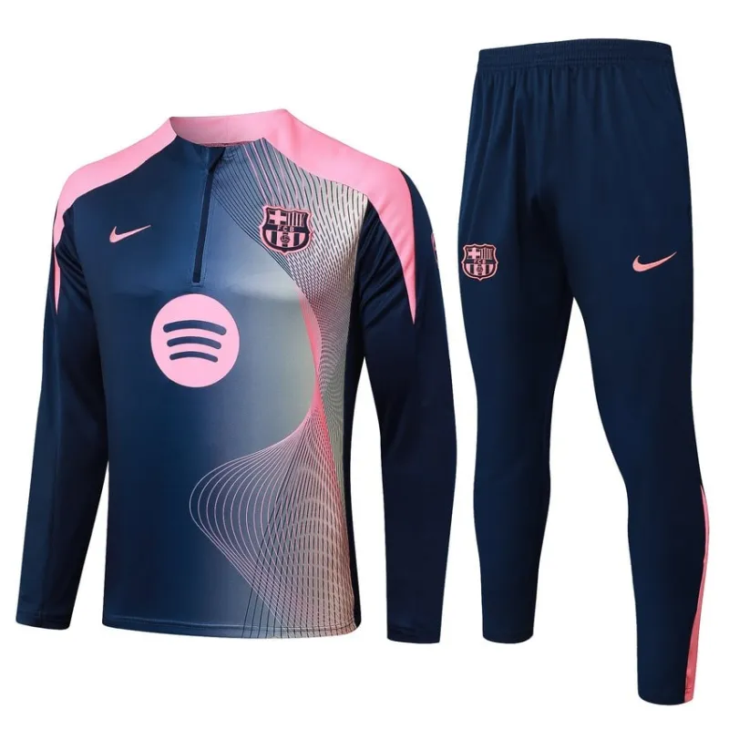 Barcelona 2025/26 Tracksuit - Blue/Pink