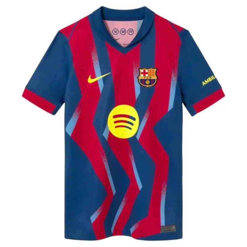 Barcellona PEDRI 2025/26 Completo Bambino Quarta Maglia - Blu/Rosso