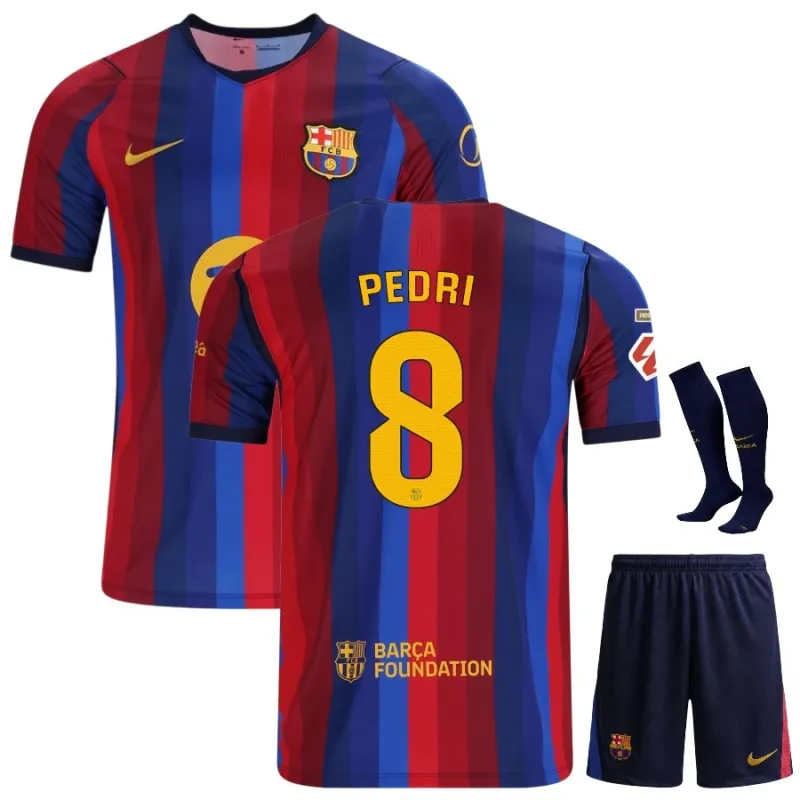 Barcelona PEDRI 2026/27 Home Kids Kit Jersey