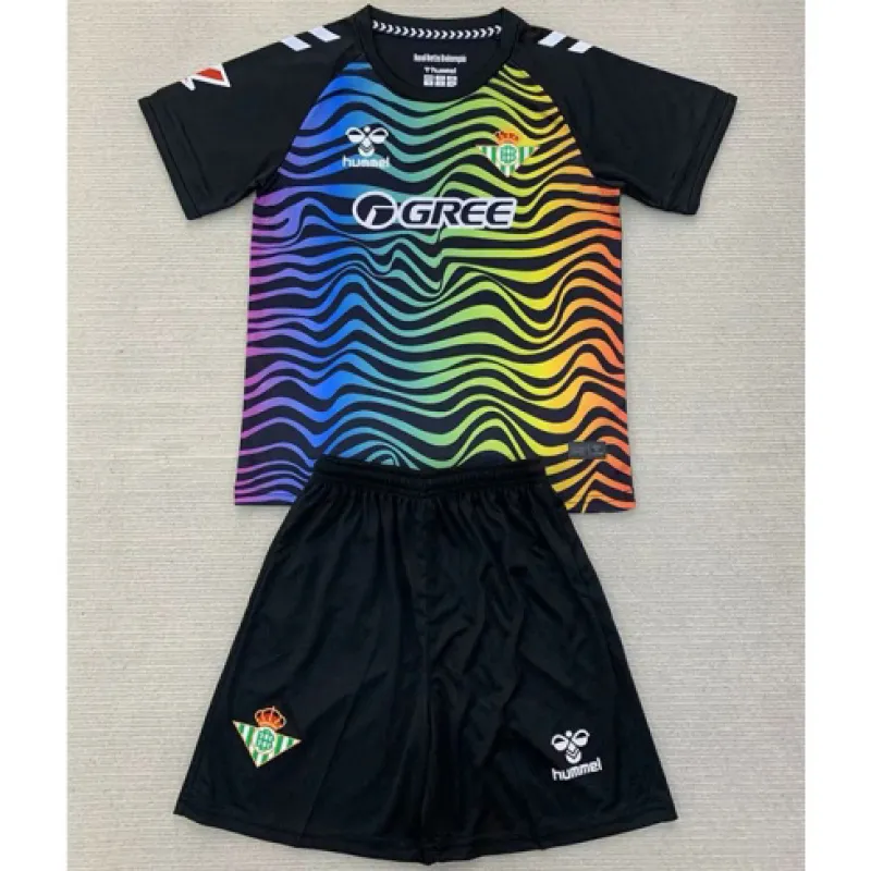 Real Betis Camiseta y pantalones cortos de portero para niños 2024/25 - Negro
